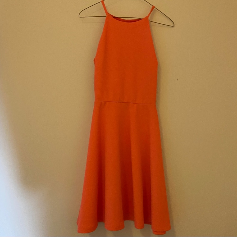 Bright mango dress